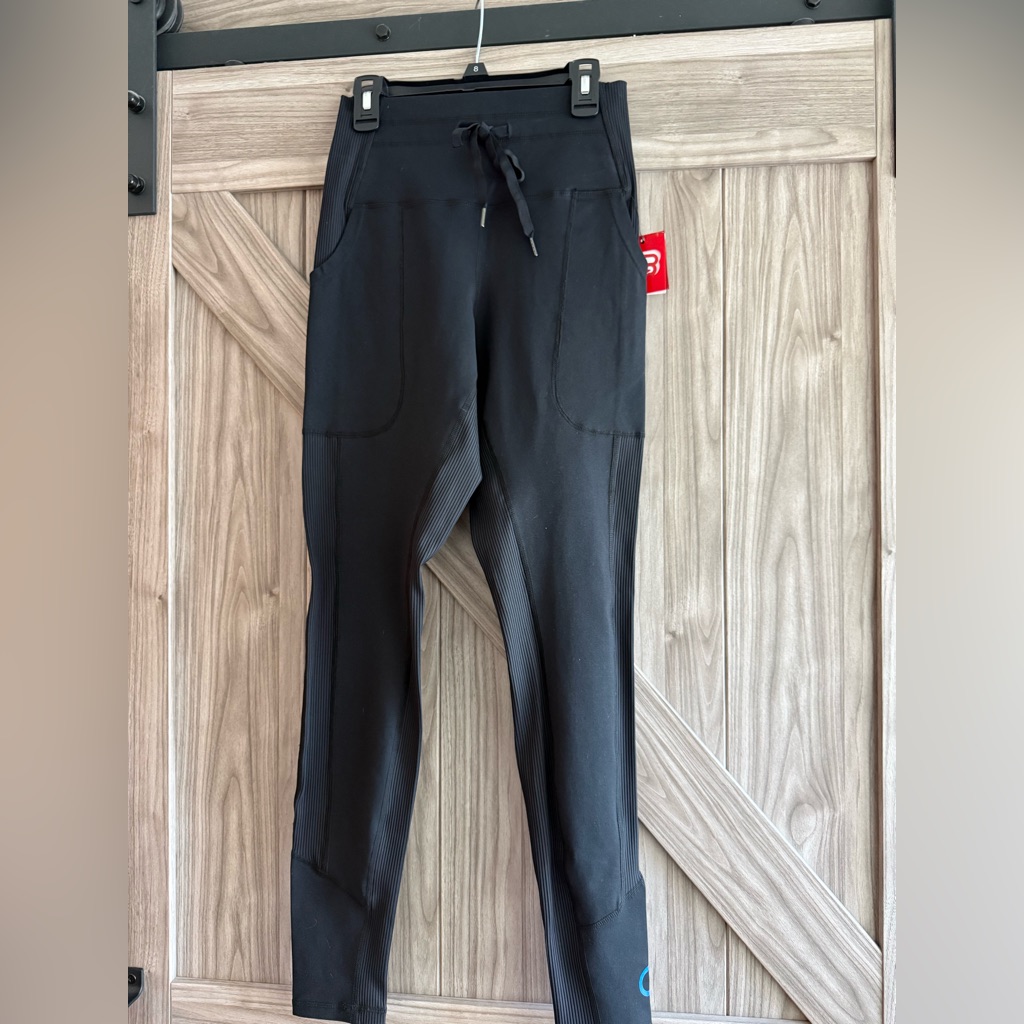 Nwt Cb Glyder Street Leggings Black Tie Waist Ladies M